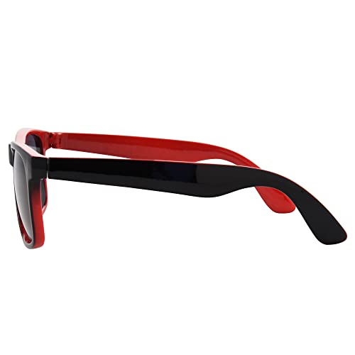Foster Grant Boys Diego Sunglasses, Black With Red, 51 US4