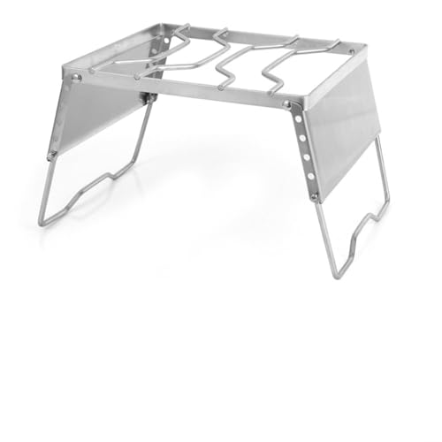 Advokingtap Parrilla multiusos al aire libre plegable de la parrilla de la fogata con cinco opciones versátiles de la altura para al aire libre, los 33X24x19cm