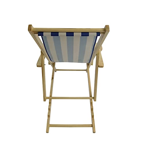 Petfu Deck Chair, Solid Wood Seat/Folding Camping Chair/Lawn Chair/Sports Chair/Camping Chair, Armrest With Cup Holder, Suitable For Outdoor Indoor Porch Lawn Garden Fishing Sports Beach, Dark Blue #TOP6