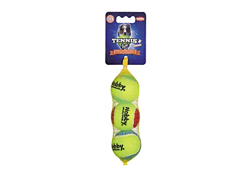 Nobby Tennisball mit Squeaker, S: 5,0 cm, 1 Netz (1 x 3 Stück)