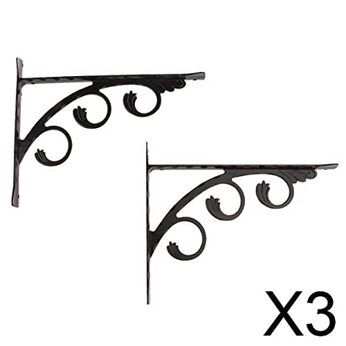 3xeuropean style l shaped wall mounted shelf bracket metal hanging holder 25x20cm