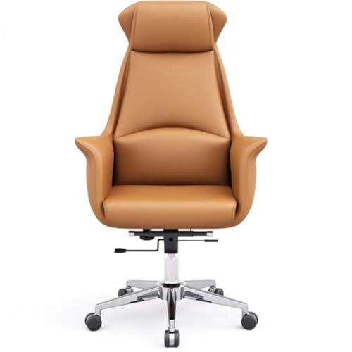 Silla ejecutiva de oficina con respaldo alto, silla de escritorio para computadora de oficina, silla de oficina, silla de escritorio ajustable, silla ejecutiva de respaldo medio, cómoda, de cuero PU,