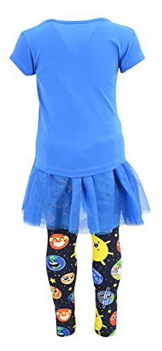 Image of Unique Baby Girls 2 Piece Clothing Set for Toddlers and Kids Short Sleeve Holiday Graphic Tee and Leggings