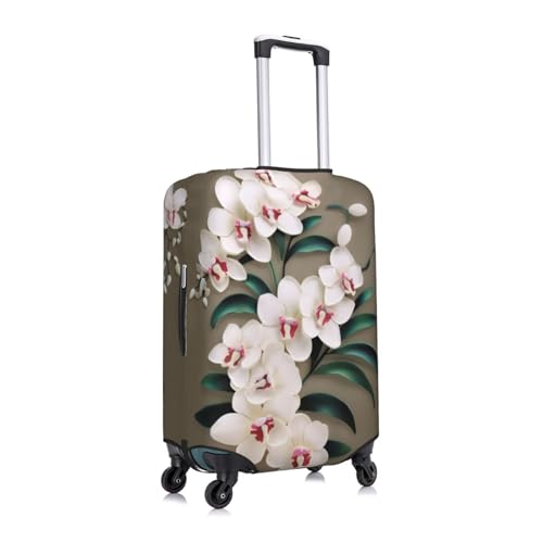 Bell Orchid Print Luggage Suitcase Covers Elastic Washable Luggage Protector Luggage Covers For Suitcase3