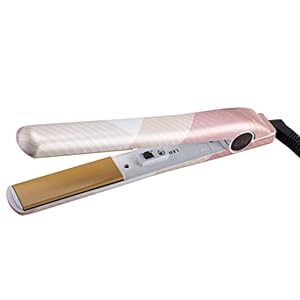 CHI Original Ceramic Hair Straightening Flat Iron| 1″ Plates | Pink Print | Professional Salon Model Hair Straightener