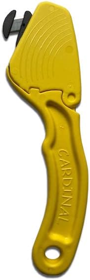 Cardinal Switch Cutter Handle and Switch Dual Wall (HD) Blade Cartridge - Replaceable Blade Cartridge Safety Box Cutter - Cut Cardboard Zip Ties Film Plastic Bands + More Yellow (3)
