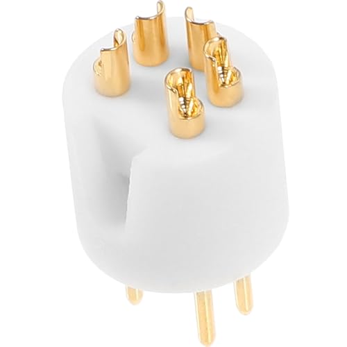 Conector Macho de 5 Clavijas Chapado en Oro Housoutil para Brazo de Audio Vintage
