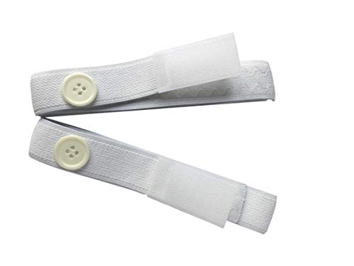 Cinghie con velcro e bottone, per fissare la sacca del drenaggio alla gamba