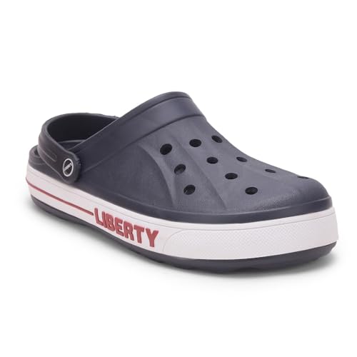Image of Liberty A-HA LITEWALK Clogs for Men Black, Navy Blue, Green, Grey, Blue, Khaki & Off White | Casual Slip-On Slingback Clog for Walking & Outdoor Use