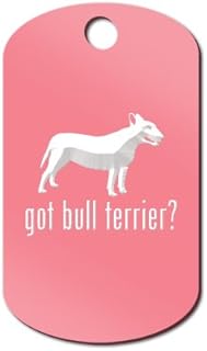Got Bull Terrier Engraved Keychain/GI Tag Mister Petlife Bully Pit Bull Pink