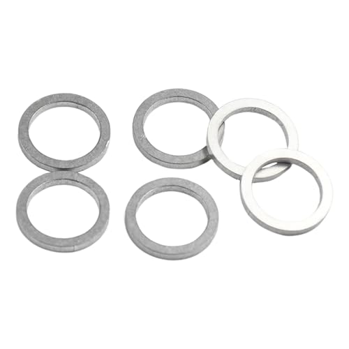 Image of 6PCS 90430-14M09-00 Oil Drain Plug Gasket, 90430-14228-00 Crush Washer Seal Ring Compatible with Yamaha Outboard F15 F20 F25 F30 F40 F50 F60 F70 F80 F100 F115 F150 F200 F225