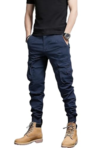 Image of Lymio Cargo for Men | Cotton Cargo Pant | Drawstring Waist Pant (Also Available in Plus Sizes)(09-12)