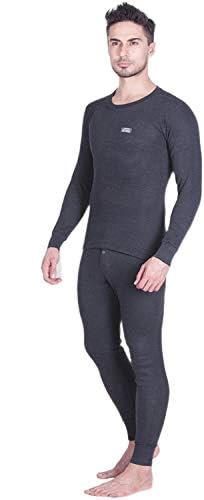 shivam Oswal Men's Fleece Winter Body Warmer Thermal Top Inner Thermal Top Pajama and Bottom Suit Combo Set (Quality ASSUARANSE) Assorted Colours (L) Grey-picture-37