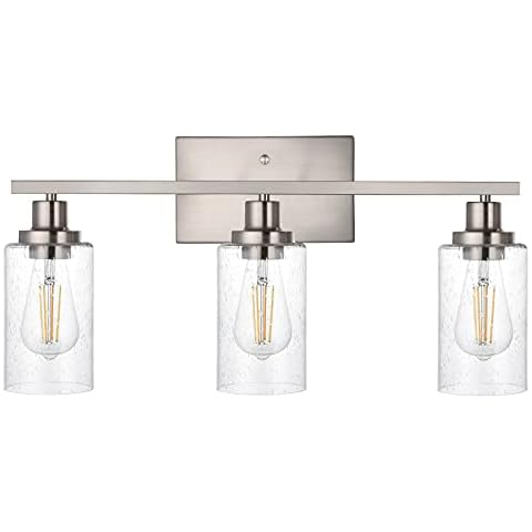 WINSHEN 3-Lights Brushed Nickel Vanity Light Cover