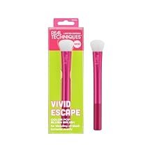Real Techniques Vivid Escape Color Pop Blush Brush, Multipurpose Makeup Brush For Easy Blending, Use With Liquid & Cream Blush, Synthetic, Soft Bristles, Cruelty-Free & Vegan, 1 Count