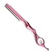 Tijeras para el cabello, tijeras para adelgazar, afeitadora de cabello para cortar el cabello, recortadora de puntas abiertas, tijeras para barba (rosa)
