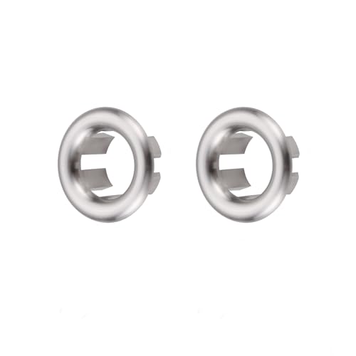 Sink Overflow Ring Brushed Nickel: ARCORA 2 Pack Bathroom Kitchen Sink Basin Trim Overflow Cover Hole Insert Cap
