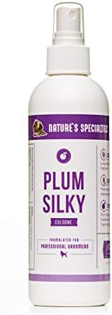 Nature's Specialties Plum Silky Dog Cologne for Pets, Natural Choice for Professional Groomers, Plum Fragrance, Made in USA, 8 oz