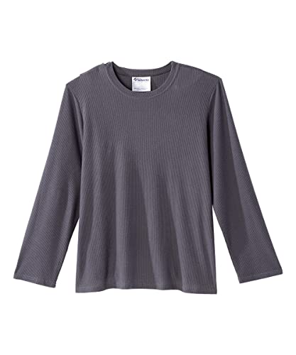 Silvert's Adaptive Clothing & Footwear Men’s Open Back Top & Pull-On Pant Waffle Knit Pajama Set3