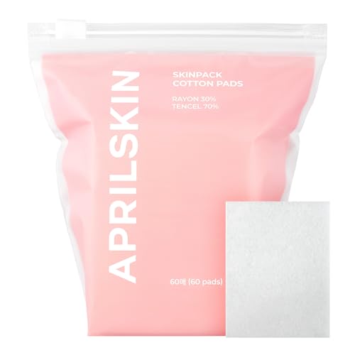 APRILSKIN Facial Pads for Toner DIY Mask & Makeup Remover | Stretch up to 9.25 for Custom Fit | Lint-Free Dermatologist-Approved Sensitive-Skin Safe | Korean Skincare (60ct)