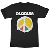 Playful Pathways Olodum Peace Symbol Music Tribute Unisex T-Shirt (Black, Small)
