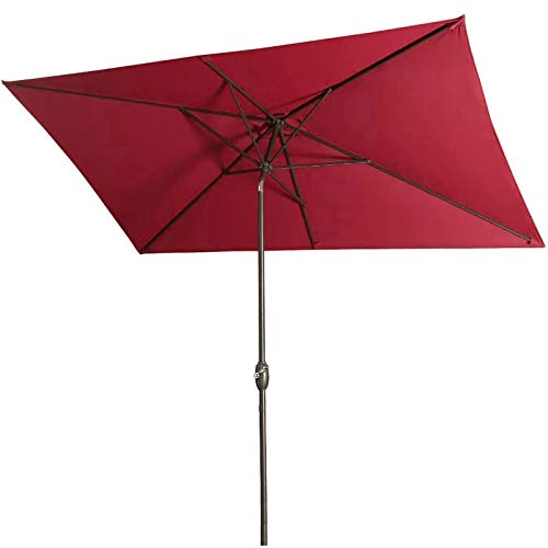 Parasol carré protection UV avec bouton-poussoir inclinaison