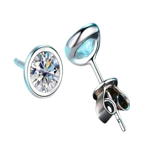 New 2026 Unisex Real 3Ctw. D Color Moissanite Jewelry Set 925 Silver 18K Gold Plated Pendant Necklace Stud Earrings For Women Men Gift Decoration Luxury Accessories Trendy Best For Women And Men