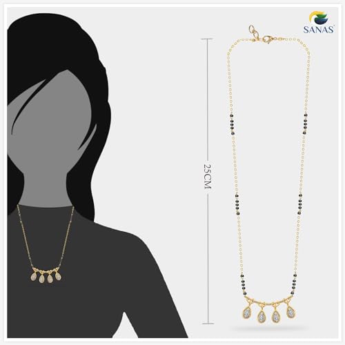 Four Stone Necklace with Extendable Chain Pendant