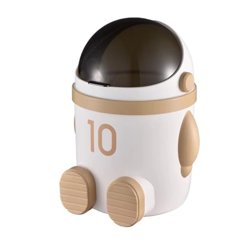 Caneca de basura temática astronauta con tapa, gran capacidad