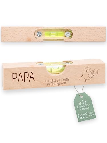 Abenteuernah Wasserwaage als Vatertagsgeschenk, Geschenke für Männer, Papa Geschenk, 40. Geburtstag Mann, der ideale Begleiter für Handwerker und Heimwerker (Papa Faust Kind)