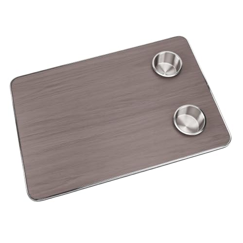 Mesa para RV impermeable con dos portavasos integrados de madera maciza