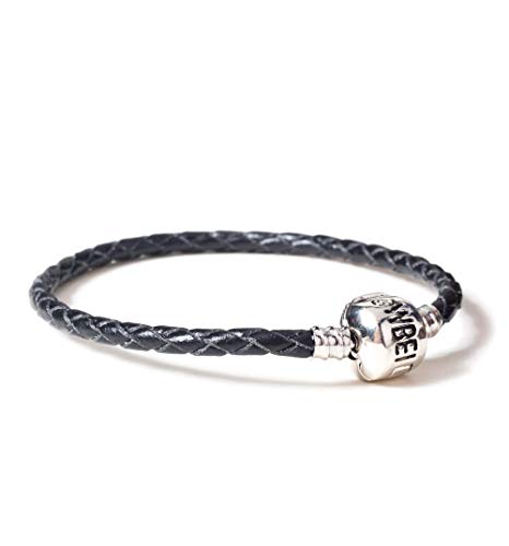 Image of Official Harry Potter JewelryBlack Leather Charm Bracelet for Harry Potter Slider Charms Available in 4 Sizes (20 Centimeters)