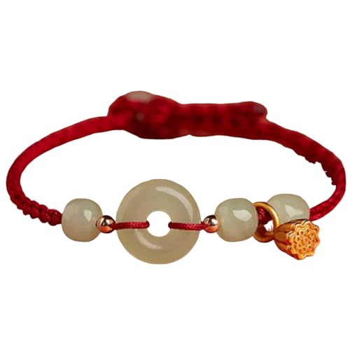 Corde à la main Hetian jade amulette de bonne chance pour votre bien-être quotidien