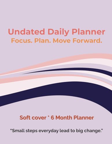 Undated Daily Planner ? Hourly Agenda, To-Do,Notes, Goals, Habits Tracker ? 8.5�hx11�h ? Pastel Lavender Pink
