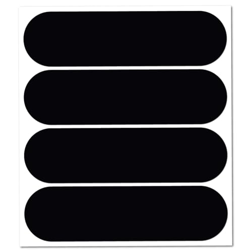 B REFLECTIVE - Kit 4 Stickers Autocollants Noirs Réfléchissants Casque Moto - Taille Bandes Homologuée FR - Visibilité - Sobre & Design - Adhérence...