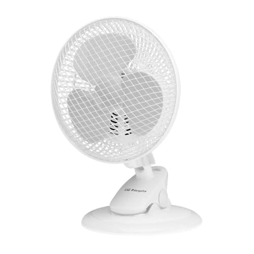 Orbegozo Ventilador 3 en 1 TF 0319, 20W, tamaños aspas 17.5cm, 2 velocidades, pinza sobremesa y pared, blanco.