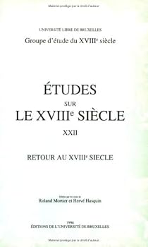 Paperback Retour au XVIIIe siècle [French] Book