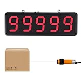 YMJOINMX Led Digital Counter Count Up to 99999 with Infrared Sensor Conveyor Counter People Visitor Counter 4in Red Number Display Counter for Factory Production Line 110-220V