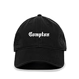 Tech Design Compton Baseball Cap Embroidered Cotton Adjustable Dad Hat Black
