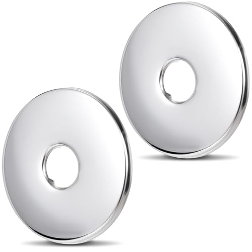 Isslly 2 Pack Large Shower Arm Flange, 3.15Inch Round Replacement Escutcheon Plate, Stainless Steel...