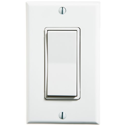 Leviton WSS0S-D0W 1-Gang Single Rocker Decora Switch, White