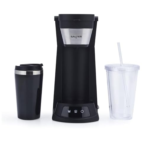 Salter EK6214 2 in 1 Iced Coffee Maker with Travel Mug Cover