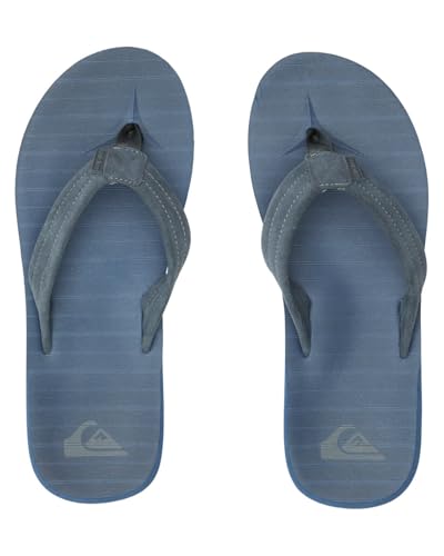 Image of Quiksilver Carver Suede Flip Flops for Men, Arch Support Athletic Mens Sandals, Thong Mens Slides