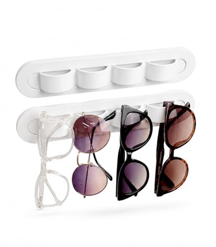 Image of Sunglasses Organizer, Wall Glasses Holder, Acrylic Sunglasses Display, Eyeglass Organizer for Multiple Glasses for Office & Home Decor, Unique Gifts for Husband, Women & Girls