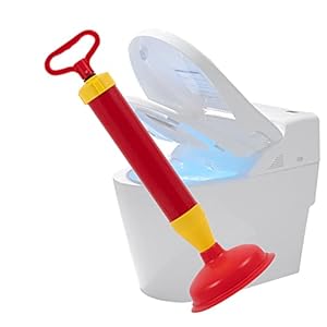 Plunger voor toiletgootsteen Douchecabines Bad Afvoerbuster als douchegootsteenzuiger Badkamer Luchtafvoerblaster Hogedruktoiletzuiger voor keuken Badkamer Douchebad (Red 1)