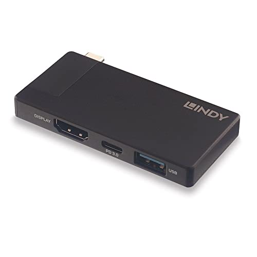 Lindy USB 3.1 Type C to HDMI 4K60 Converter with USB Type A Port and Power Delivery