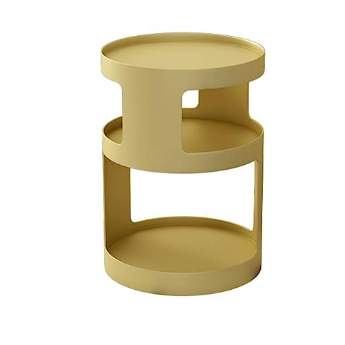 eexbz Sofa Metal Nightstand End Table with Open Storage, Side Sofa Table Accent Furniture for Living Room Bedroom, Small Coffee Table Cocktail Table Sofas for Living Room(Yellow)