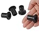 Kozelo 4 Stück Nylon-Flanschbuchsen [10,5 mm Bohrung x 16 mm Außendurchmesser x 26 mm Länge] Nylon-Kunststoffbuchsen für Welle, schwarz