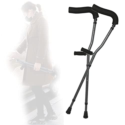 Muletas Plegables, muleta ergonómica para Las Axilas, muletas de Aluminio para jóvenes/Adultos/Adultos Altos, para Adultos y niños con Alturas de 145 a 180 cm