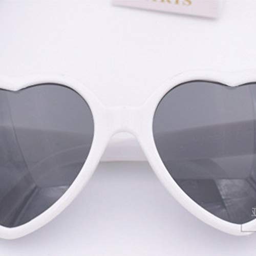 FENICAL Special Effects Glasses Party Favor Peach Heart Light Diffraction Eyeglasses Light Changing Eyewear (White) - Thumbnail 2